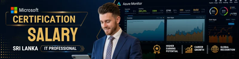 Microsoft certified professional in Sri Lanka working on Azure cloud dashboard in 2026